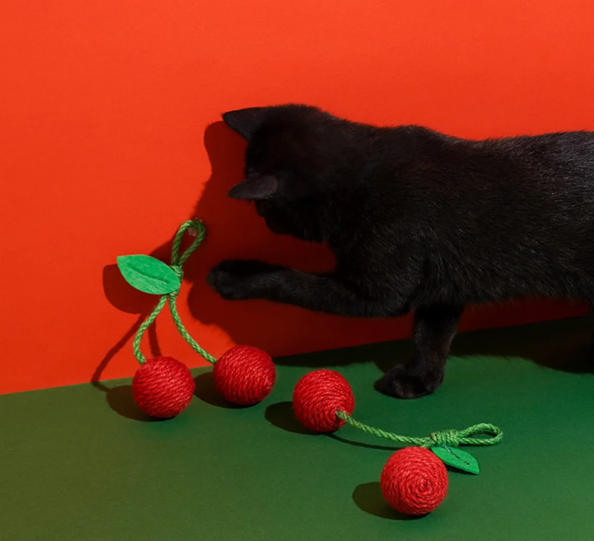 

Игрушечный шар сизаль фрукты Кот игрушка