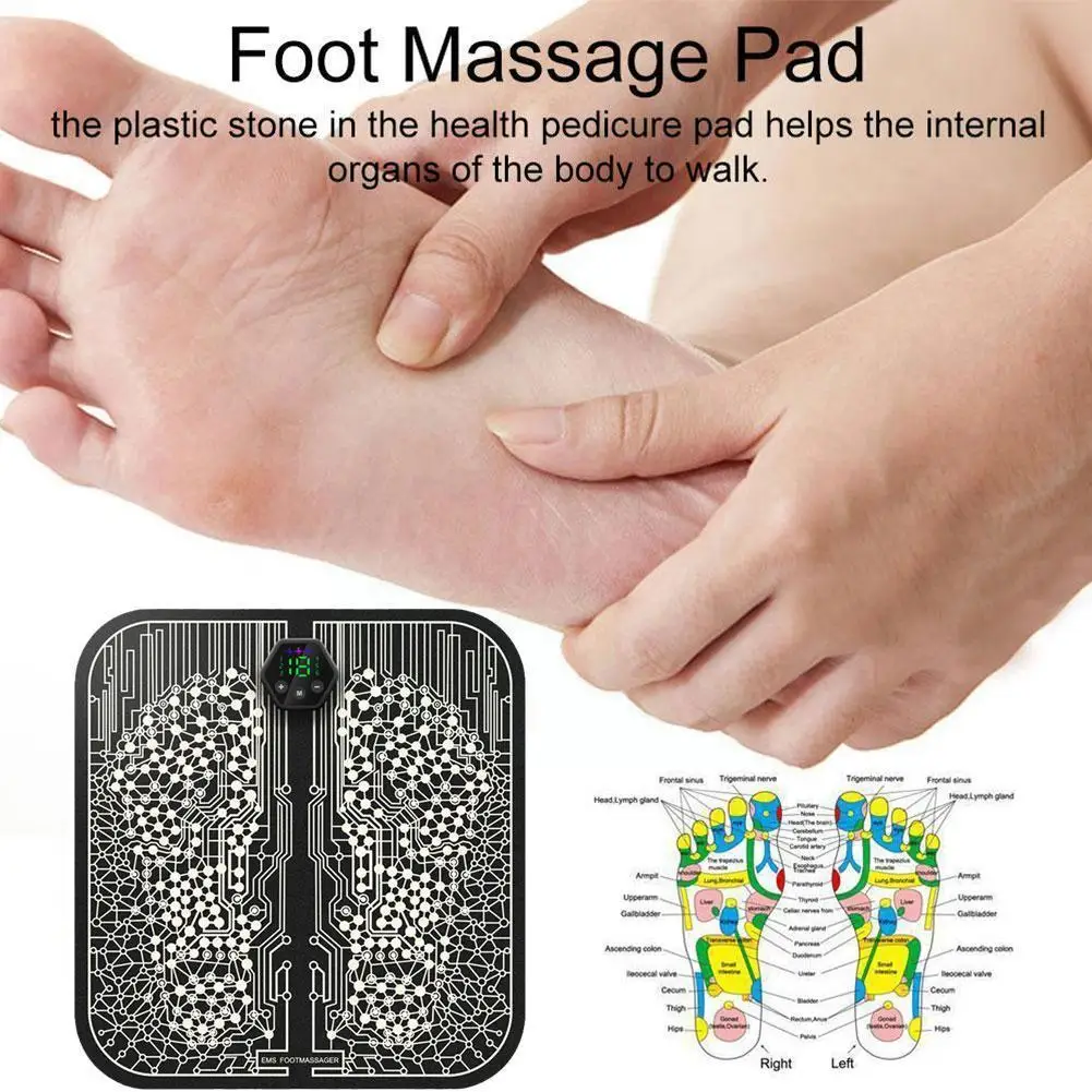 

Electric Foot Massager Mat EMS Physiotherapy Muscle Acupunctur Health Stimulation Blood Machine Circulation Relaxation Care D6M8