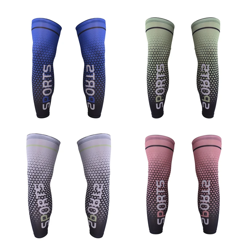 

1 Pair Sports Team Leg Warmer Cycling Football Basketball UV Protection Legs Covers Compression Pad Protector Soccer Foot Sleeve