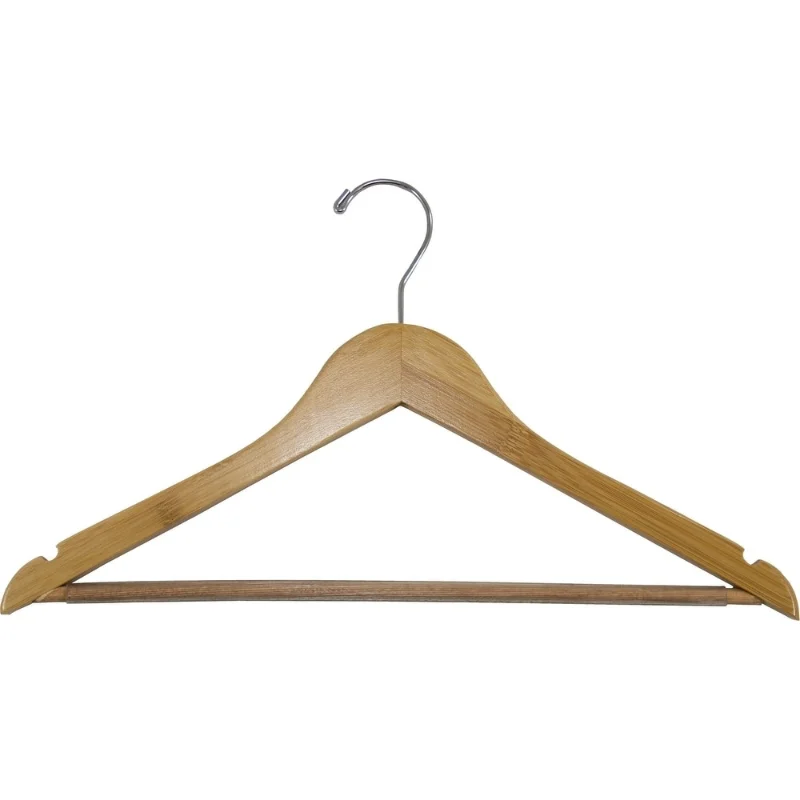 

BOUSSAC Bamboo Suit Hanger with Vinyl Covered Bar, 50 Pack,hangers for Clothes,,armarios De Dormitorio