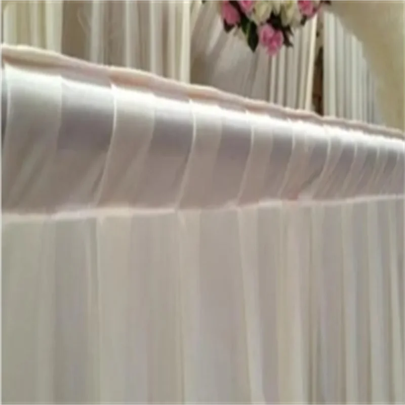 Роскошный чистый белый свадебный фон 10 x 20 футов сценическая занавеска с