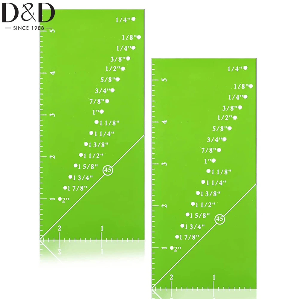 

1pcs Seam Guide Ruler Sew Seam Allowance Rulers Perforated Seam Gauge for 1/8 to 2 Inch Straight Line Hems Acrylic Seam Ruler