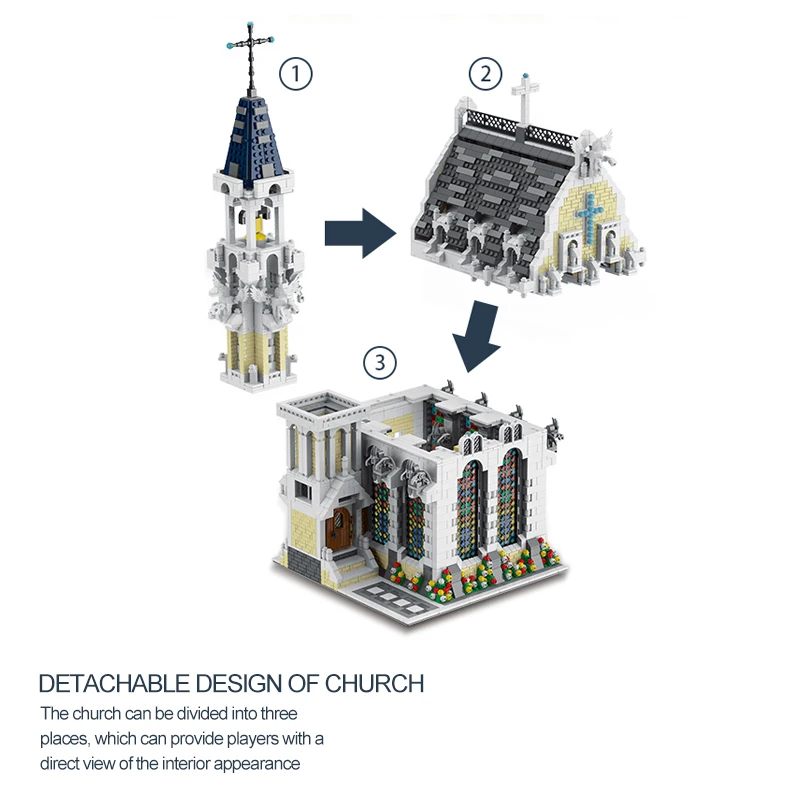 Совместим с комплектами Lego уличный пейзаж архитектурные модели средневековые