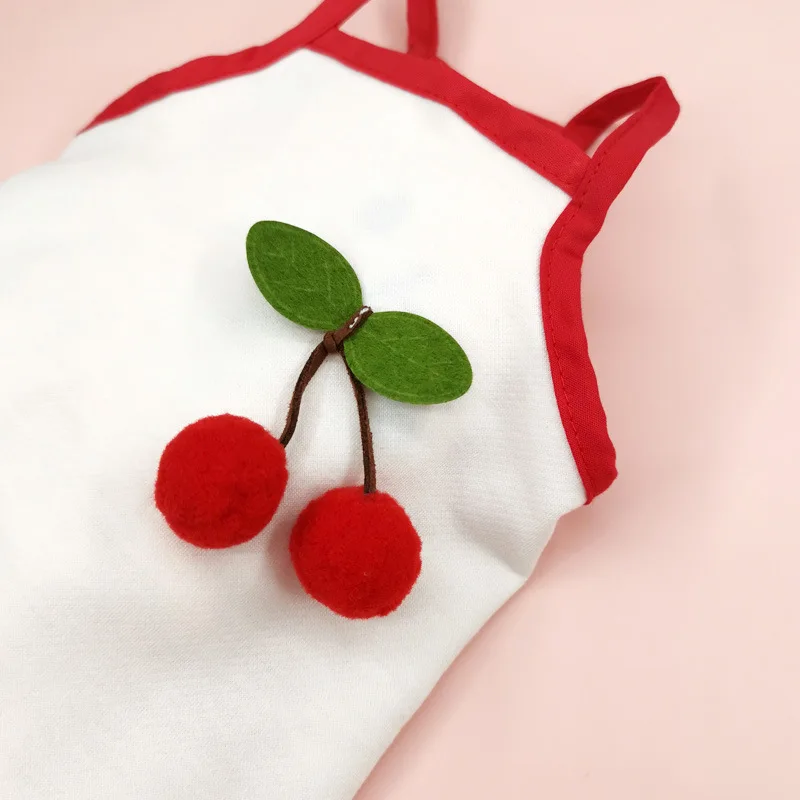 

Vest for Dogs Clothing Cat Pet Dog Clothes Suspender Small Cherry Doll Flower Cute Thin Summer Girl Chihuahua Pet Products 2023