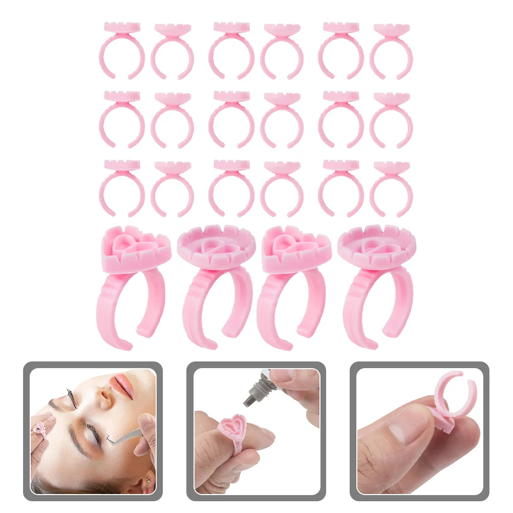 

Glue Eyelash Ring Cup Cups Lash Rings Holder Extensiondisposable Makeup Palettesupplies Fanning Nailblooming Pigment Adhesive