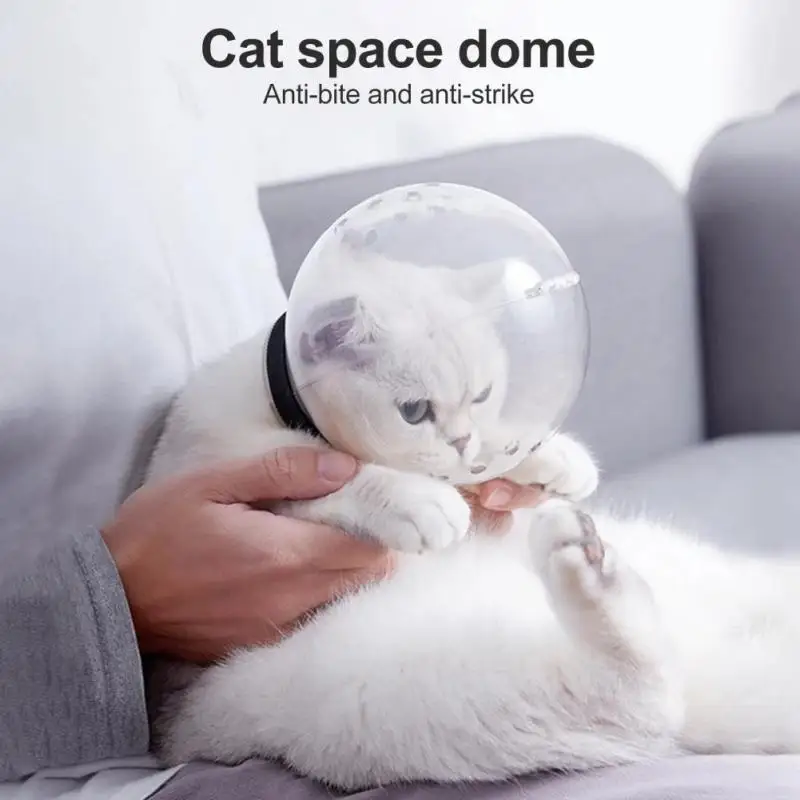 

1pc Cat Muzzle Anti-Bite Breathable Protective Space Hood Cat Muzzle Anti-Licking Grooming Bathing Cat Mask Small Pets Supplies