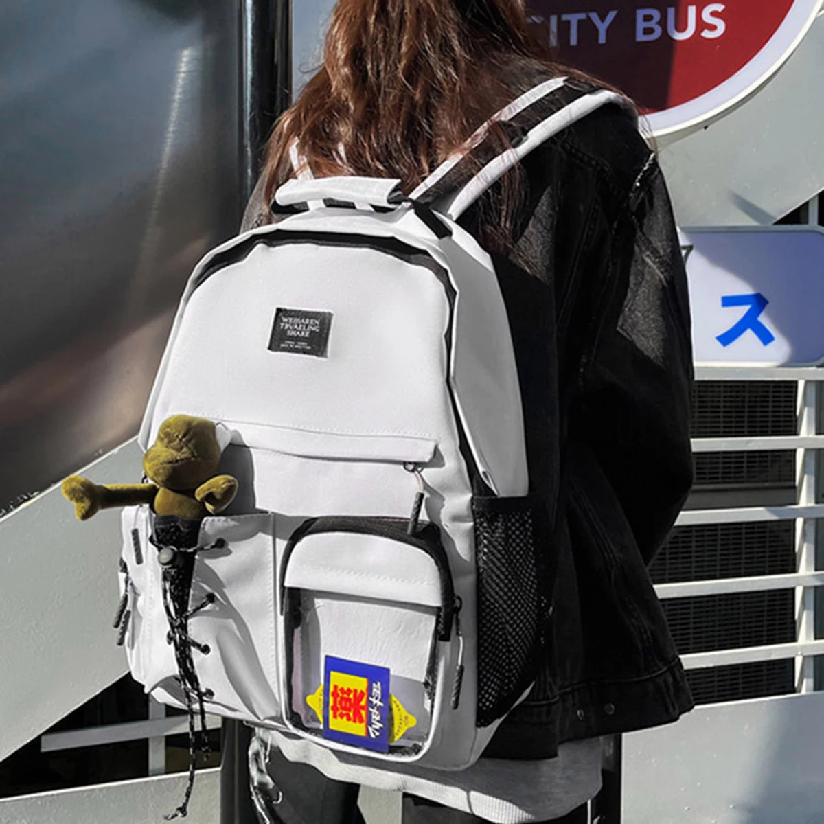 

2022 Solid Laptop Couples Backpack Casual College Students School Bag For Teenage Girls Large Capacity Drawstring Bookbag Women