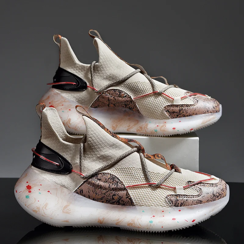 

para slip sports breathable sneaker Sneaker men shoe Mens Fashion Male sale sapatos comfortable Light black knitting casual man