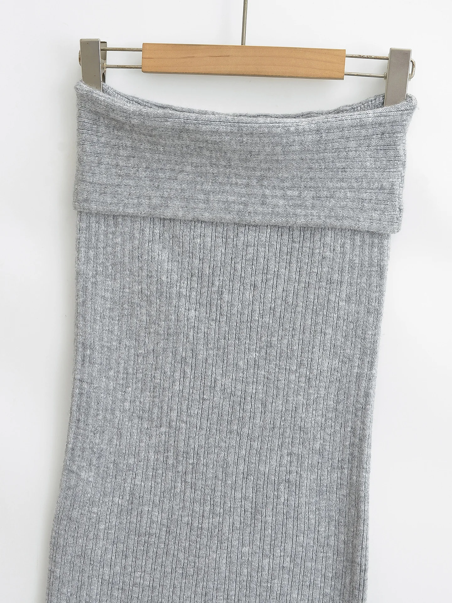 Женская Длинная трикотажная юбка макси с высокой талией