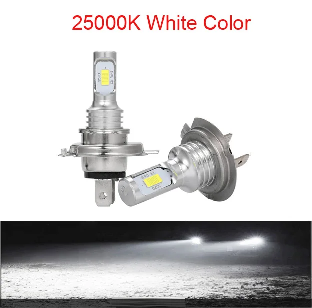 

2 шт. H7 H4 LED CSP Автомобильные светодиодные противотуманные фары H8 H11 H9 9005 9006 HB4 H1 H3 Лампа авто дальнего света 12 В 6000 К 4300 К