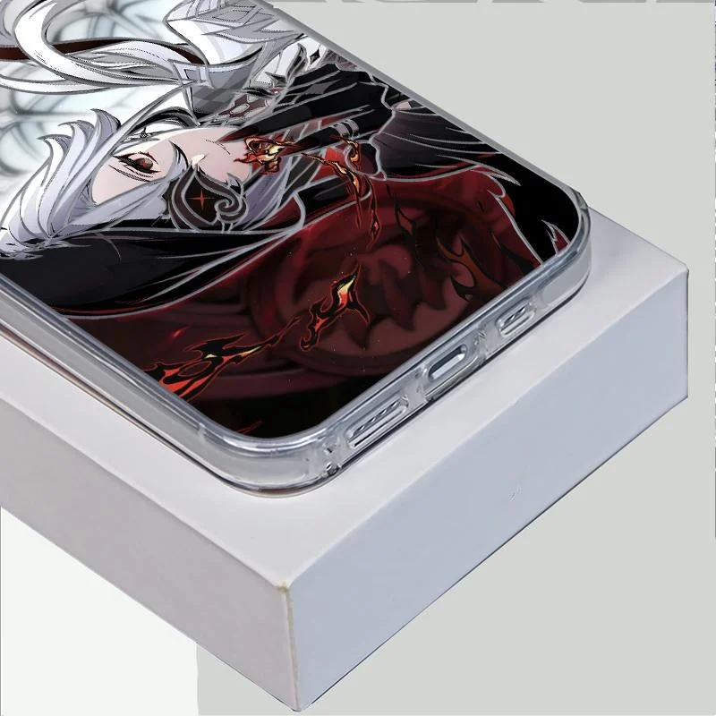 Фото 3D-чехол для телефона Genshin Impact с Фатуи для Samsung Galaxy S22 S23 S24 S25 S26 Ultra Plus, для iPhone 17 16 15 14 Pro Max, аниме-чехол №4