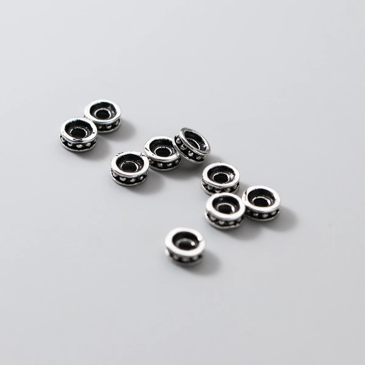 2 шт./партия бусины из серебра 925 пробы 5 мм