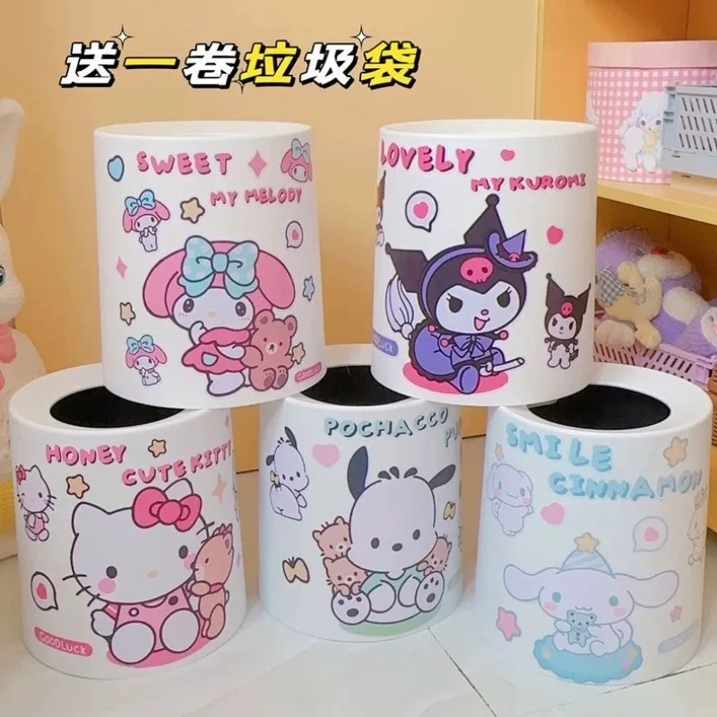 Sanrio Kawaii Hello Kitty двухслойный мусорный бак My Melody Kuromi аниме мультфильм мода
