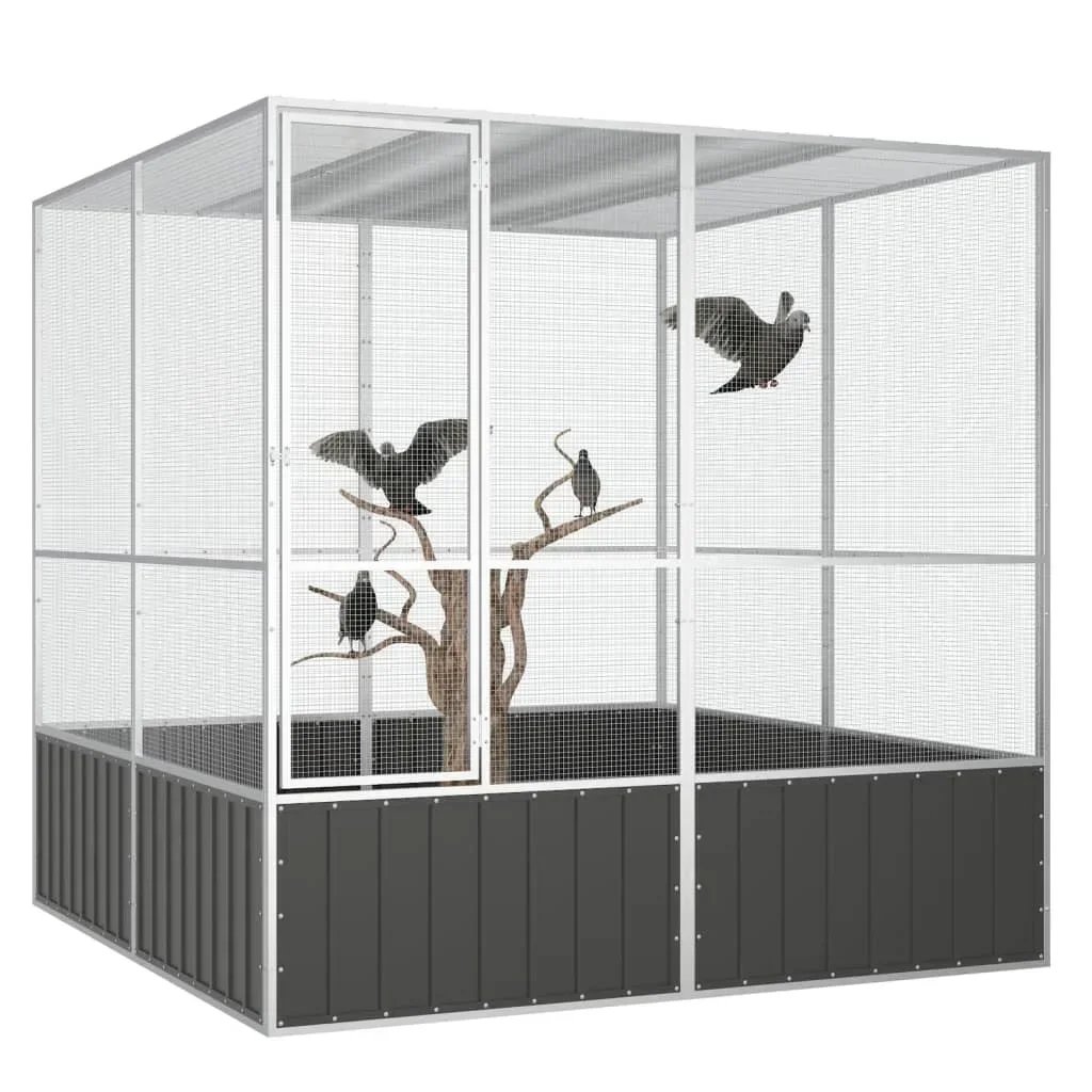 #   l Клетка для птиц антрацитовая 111x107x211,5 см  213,5x217,5x211,5 см  302,5x324,5x211,5 см оцинкованная сталь (art.: 3920cff718d8a) - 3920cff718d8a