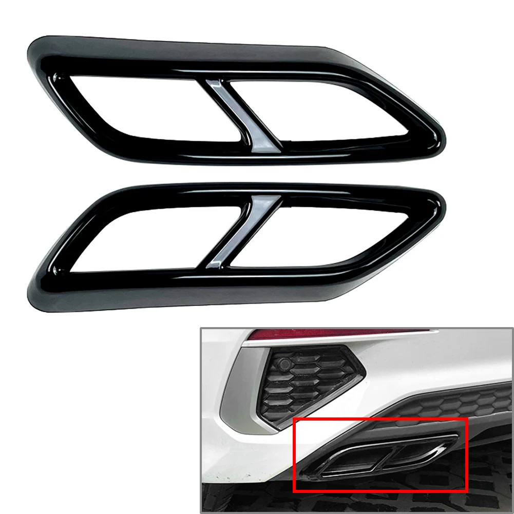 

2 шт. насадки на глушитель заднего горла автомобиля, накладка, украшение для Audi A3 8Y S Line Sportback Sedan 2021 2022 2023