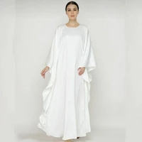abaya dubai muslim dress luxury high class solid color bat sleeve kaftan turkey loose plus size islam fashion dresses