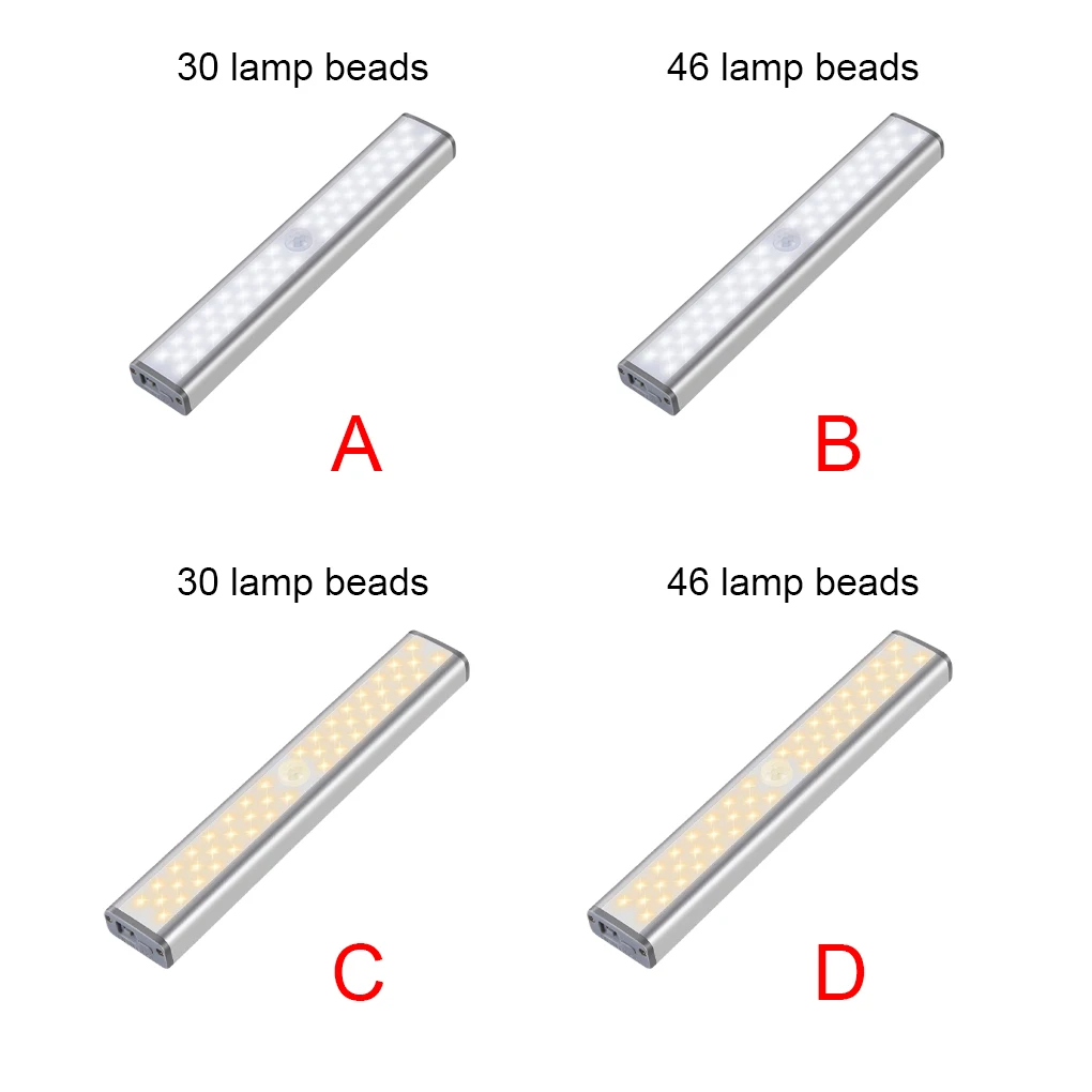

Under Cabinet Light Bar LED IP54 Waterproof Motion Sensor Closet USB Lamps Tube Bedroom Kitchen Night Lighting Home
