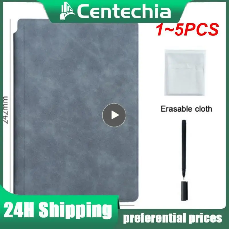 

1~5PCS Reusable Whiteboard Notebook Leather Memo Free Whiteboard Pen Erasing Cloth Weekly Planner Portable Stylish Office