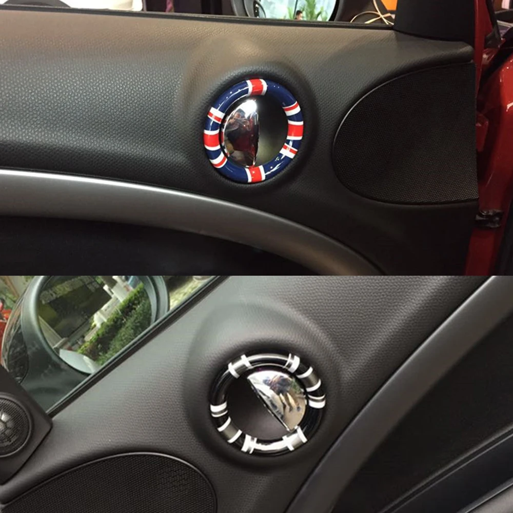 

2Pcs Union Jack Car Interior Door Handle Cover Ring Trim Cover Sticker For M Coope r 1 d J C W Pace man R 61 Car Accessories