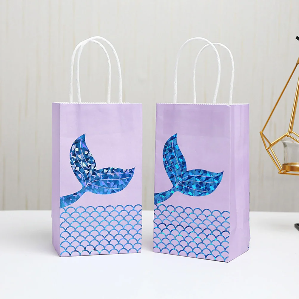 10 шт. подарочные пакеты с героями мультфильмов бумажный пакет хвостом русалки