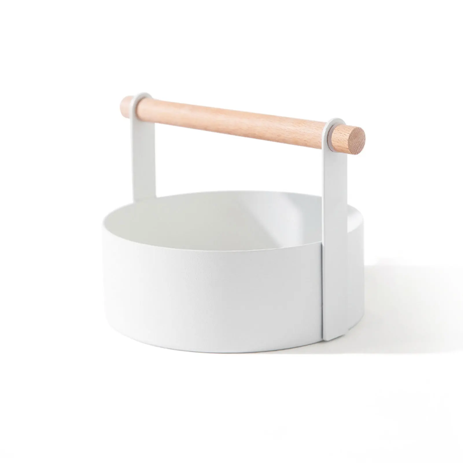 

Metal Toiletry Basket with Handle Space Saving Bathroom Basket for Storage Shopping Picnic