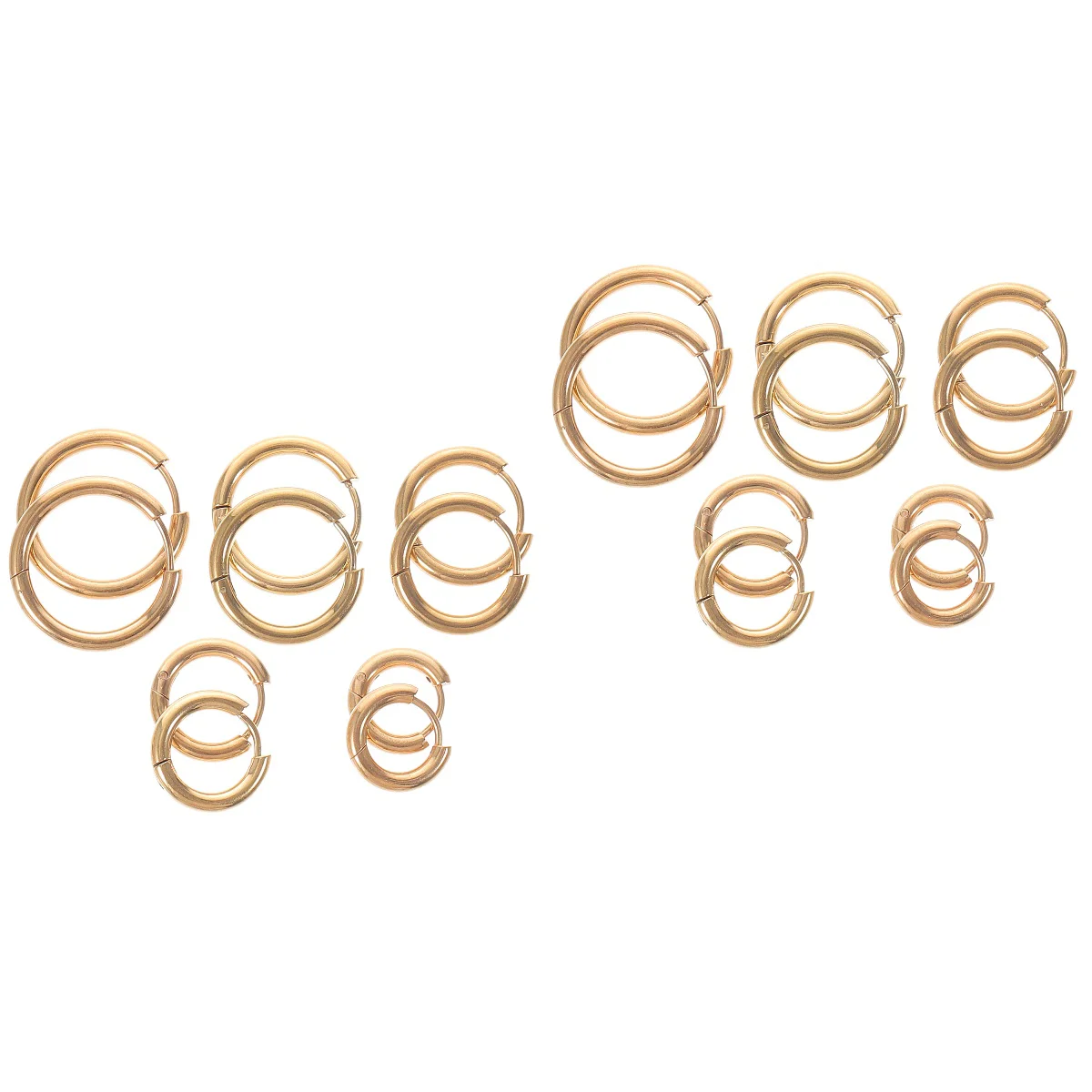 

20 pcs Tiny Hoop Earrings Multi Size Earrings Statement Hoop Earrings for Women Men