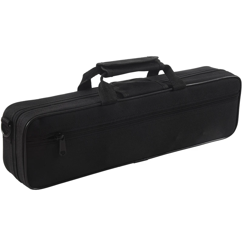 1 Pcs Nylon Padded Flute Bag Carry Case Cover Shoulder Strap & 1 Pcs 52Cm Soft Cleaning Brush Cleaner Saver Pad images - 6