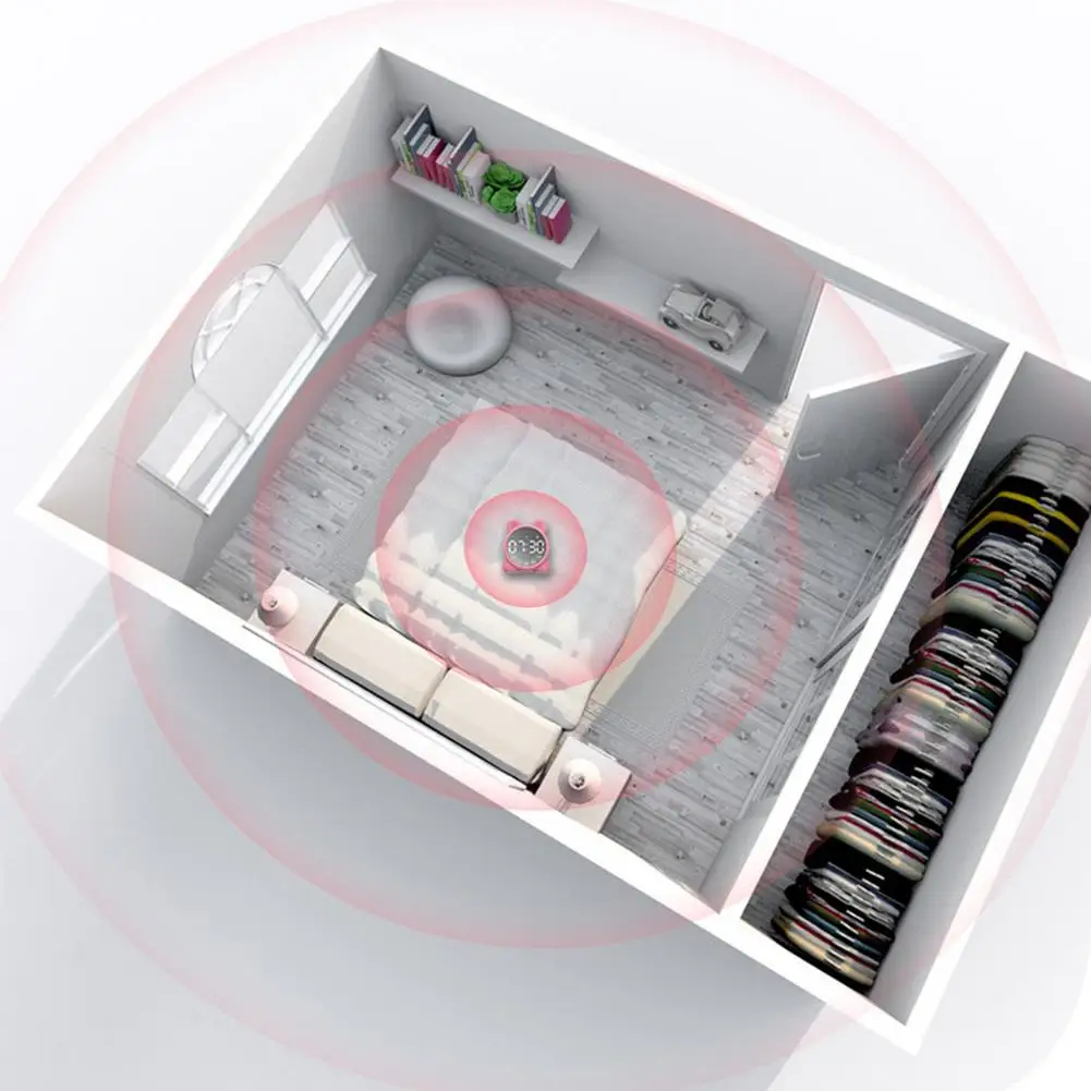 Беспроводной Bluetooth 5 0 USB будильник динамик светодиодный цифровой милый кот Уши