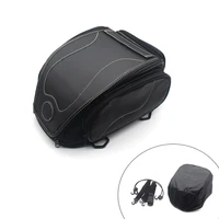 Pokhaomin Motorcycle Waterproof PU Leather Motorbike Bags Retro  Rear Seat Tail Pack Helmet Shoulder Bag