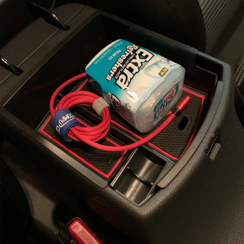 Caja de almacenamiento para Reposabrazos de Control Central de coche, bandeja organizadora para Hyundai KONA 2017 2018, accesorios interiores de estilo de coche