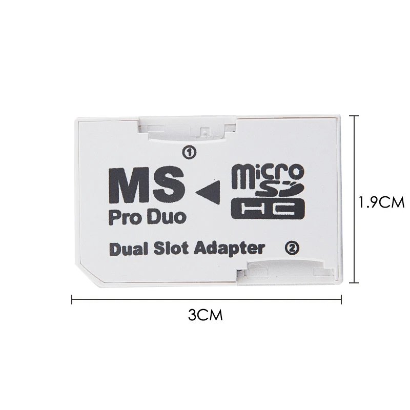 Двойной адаптер для карт памяти 2 слота PSP Micro SD TF флэш-карты к палочке MS Pro Duo |