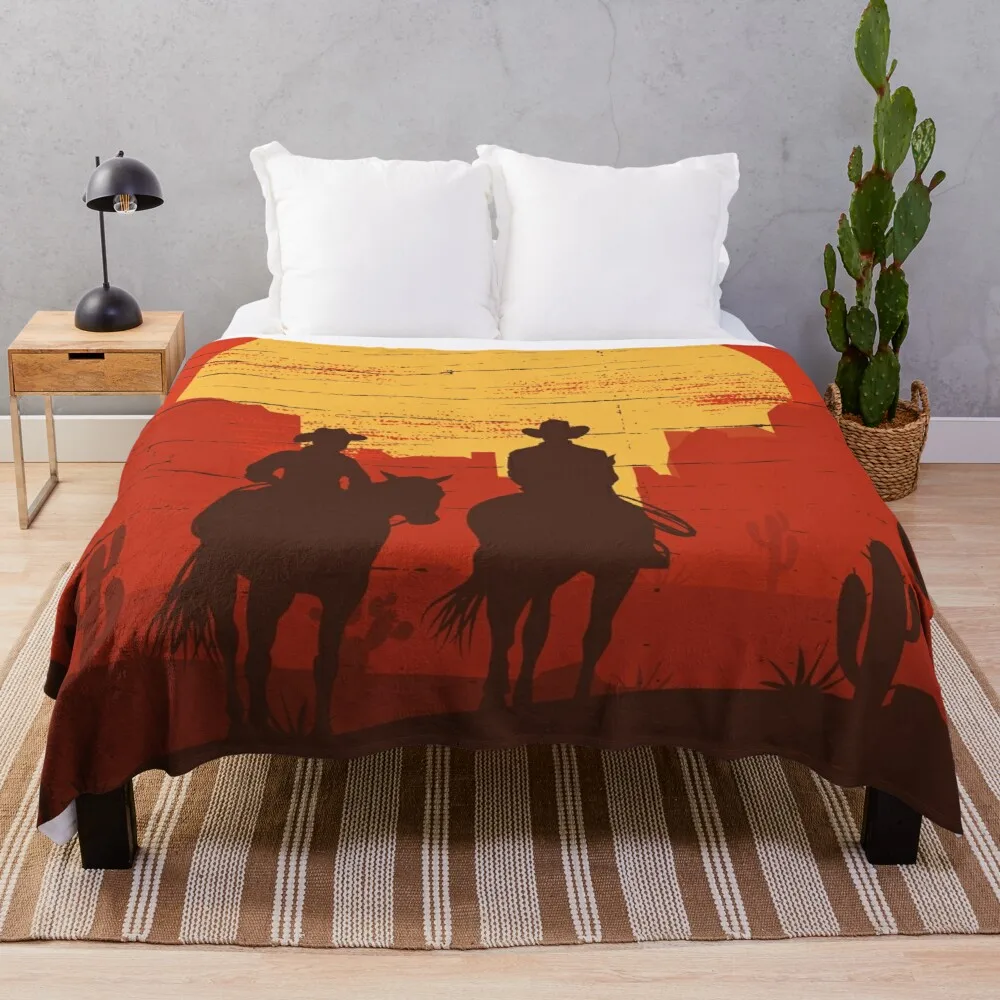 

Cowboys of the Wild West - Journey Throw Blanket Travel Blanket