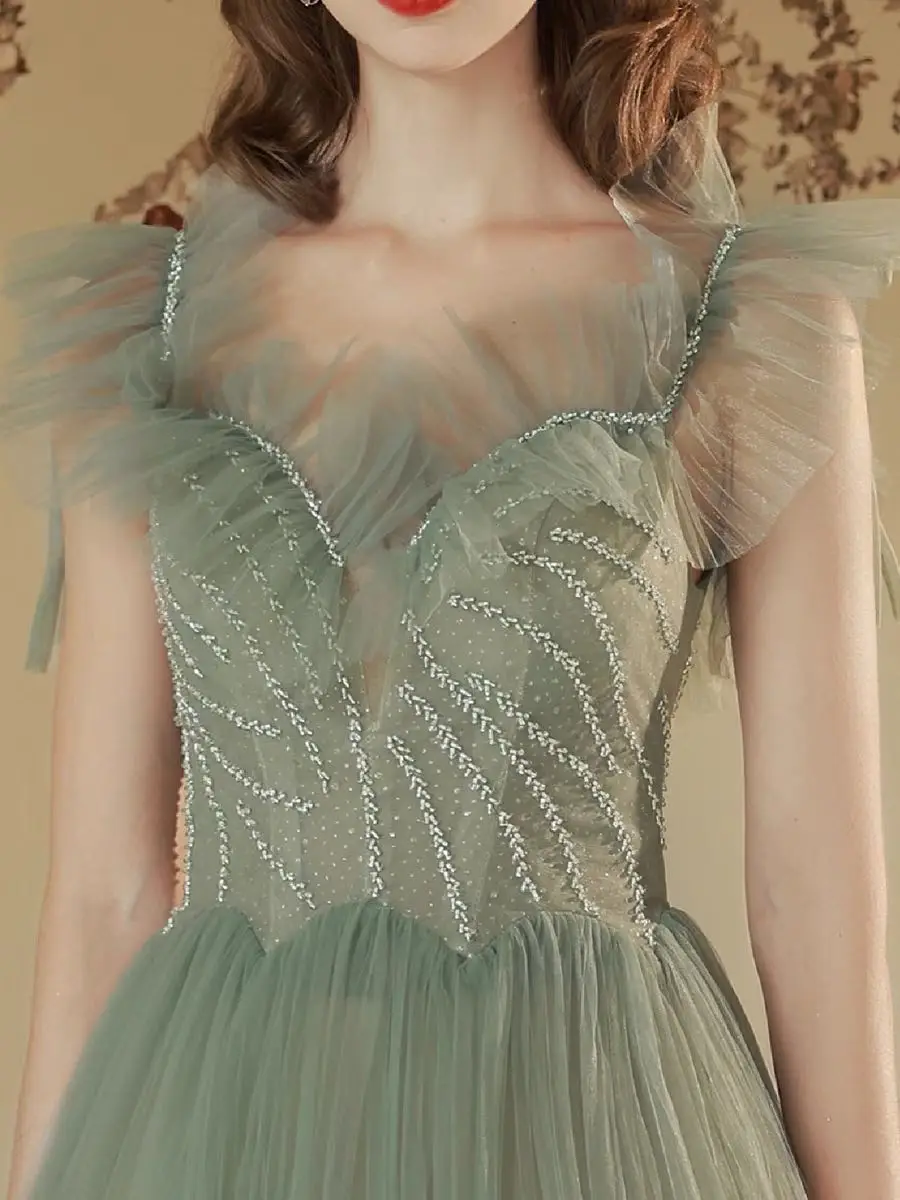 

Женское длинное платье-трапеция без рукавов, с V-образным вырезом