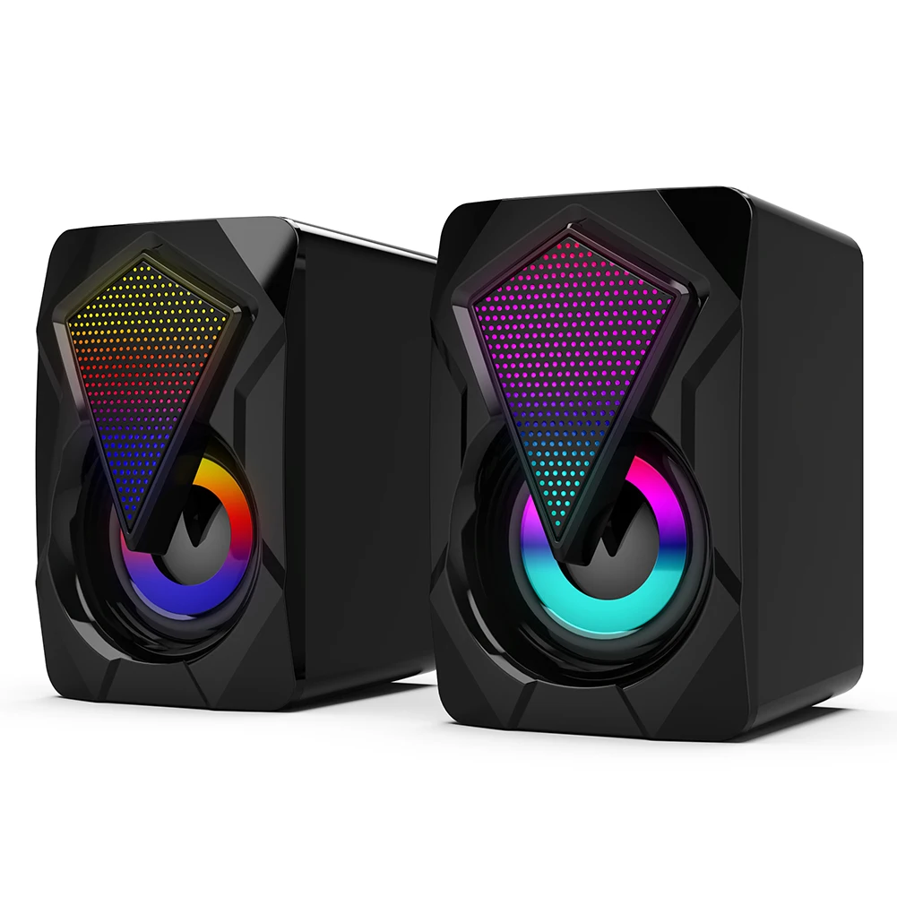 

Цветной RGB-динамик с эффектом светильник, компьютерная аудиосистема, Мультимедийный Usb Сабвуфер, настольная игра