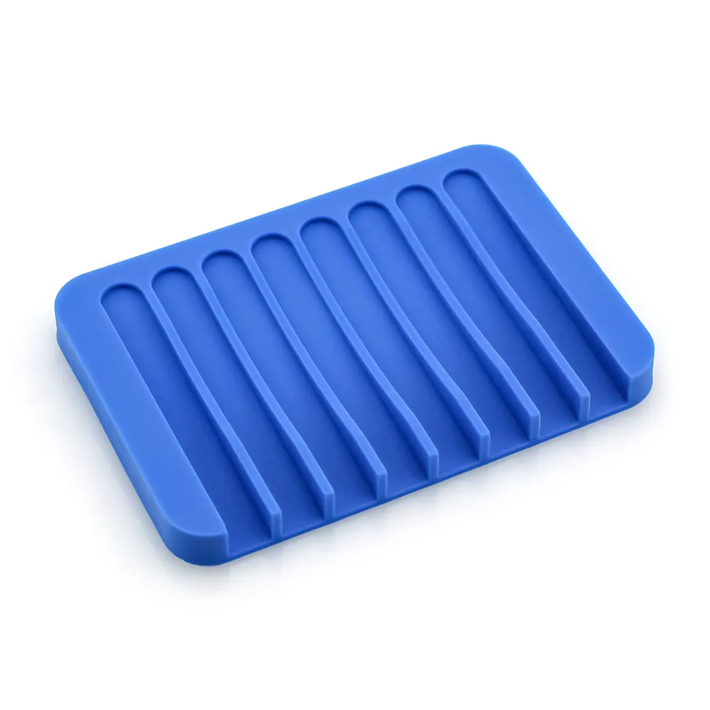 

Soap Holder Soap Dish Home Silicone Soap Drainer for Kitchen Bathroom Drying Rack Comb-shape Drain Tray Random Color
