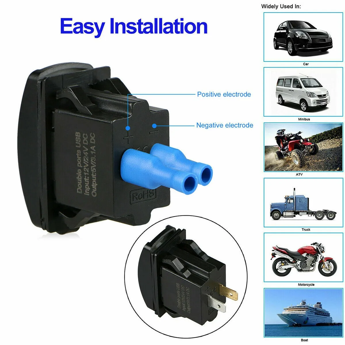 

1 Set Rocker Switch Panel For Car Boat Universal Waterproof High Temperature Resistant