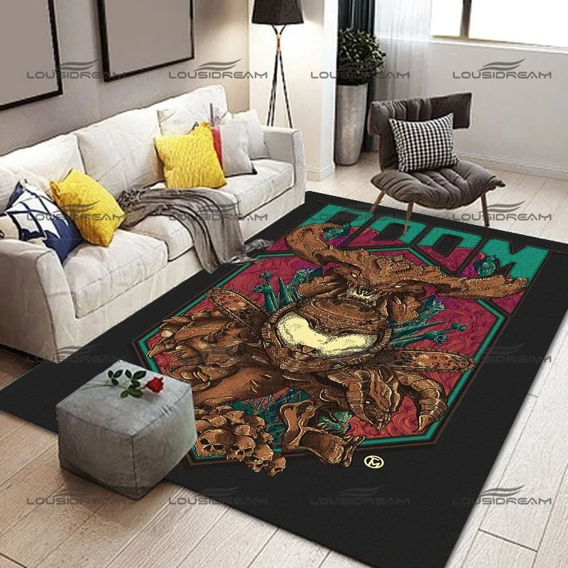 3D Game Area Decorative Carpet Square Flannel Doom Gaming Rugs Modern Home Living Room Floor Mats Bedroom Carpet