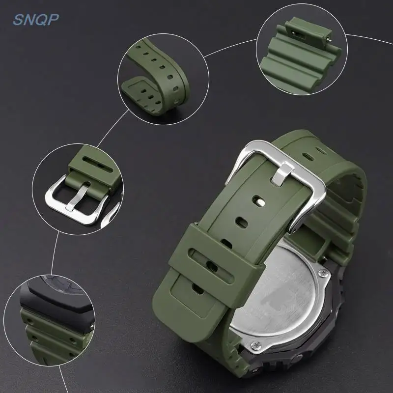 Фото Ремешок ga2100 для часов, разноцветный резиновый браслет для Casio G-SHOCK 2110 Series, быстросъемный полимерный браслет, аксессуары для наручных часов №4