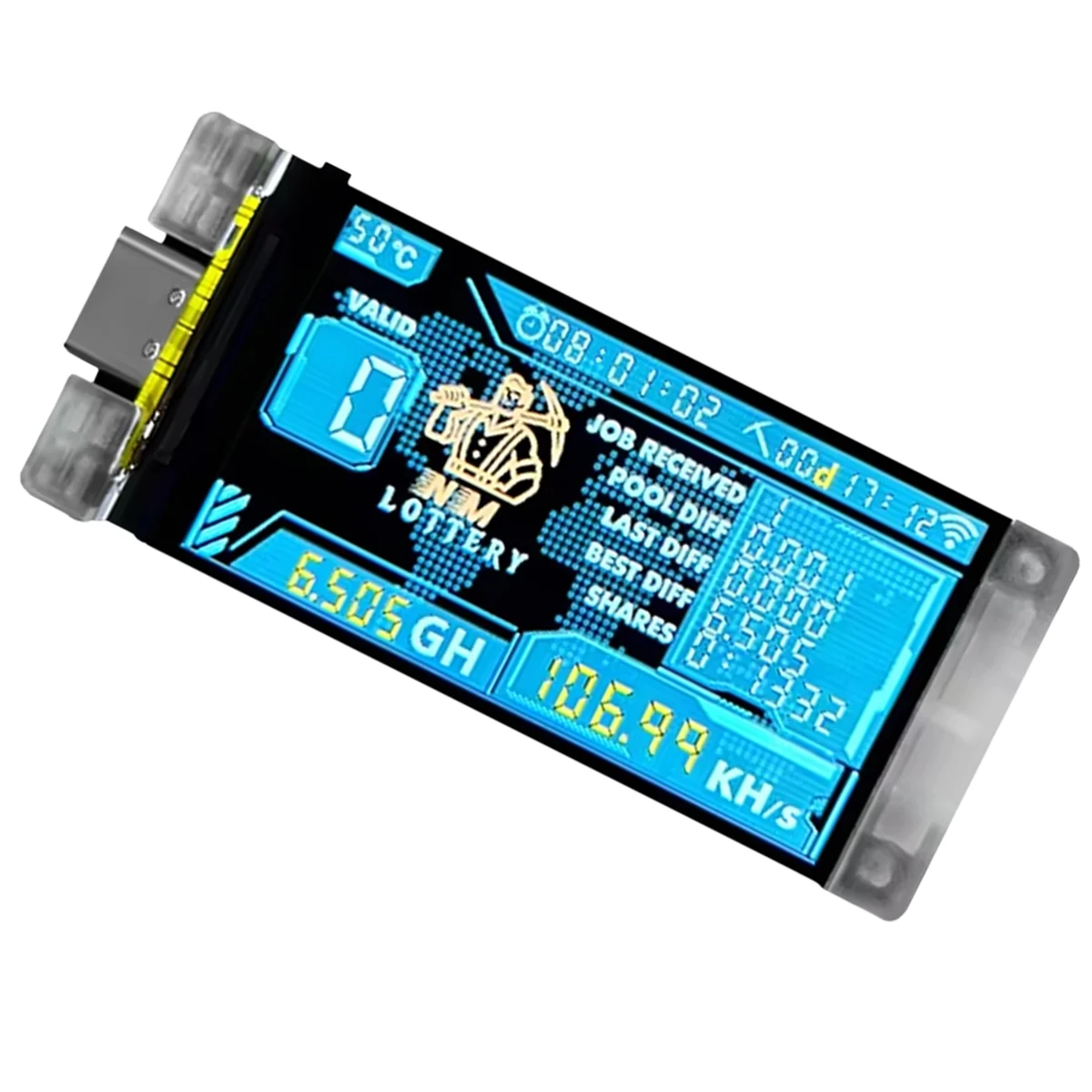 Bitco Nerd Miner BTC криптосоло лотерея 117KH/S Heltec Vision Master T190 потребление WiFi соединение