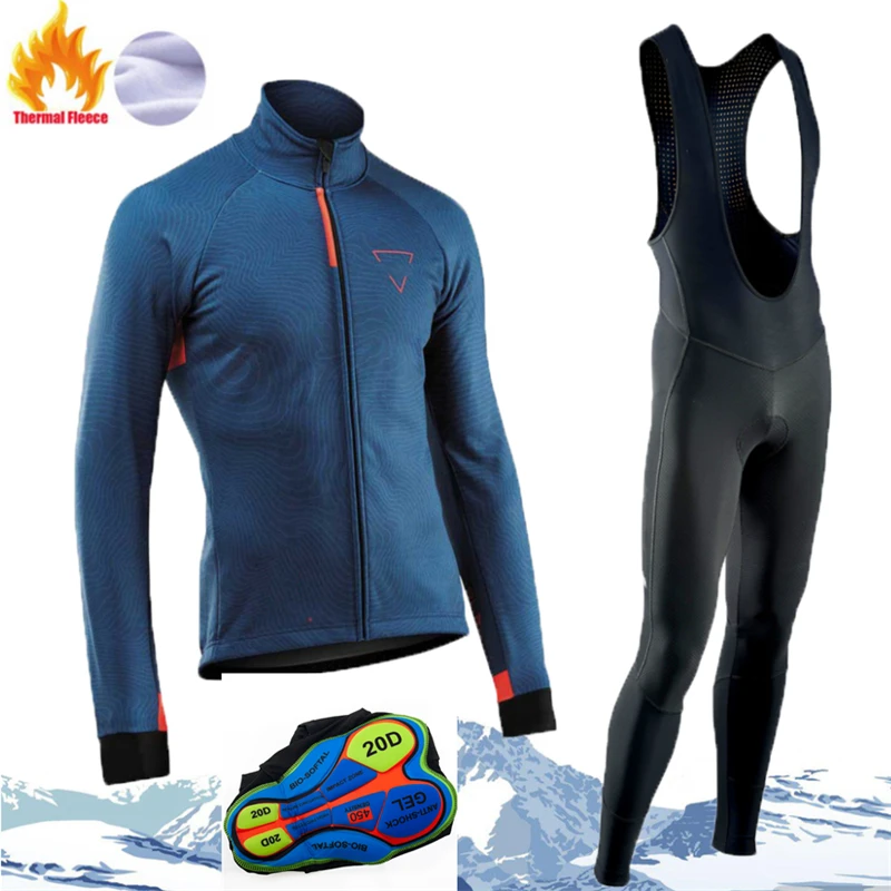 

STRAVA Winter Thermal Fleece Cycling Jersey Set Racing Bike Cycling Suit Mountian Bicycle Cycling Clothing Bicycle