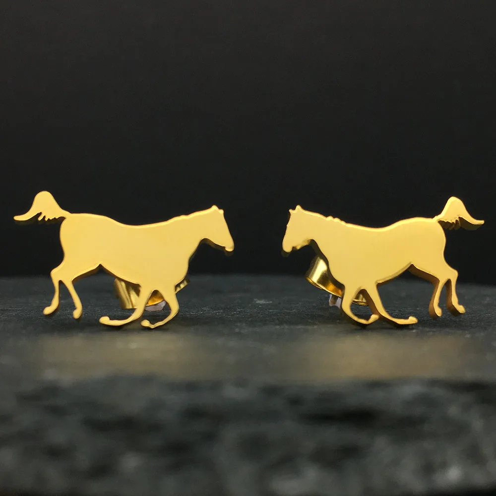 

Cute Animal Stud Earrings for Women Temperament Horse Earring Horse lover Girls Birthday Party Fashion Jewelry Gift YP8883