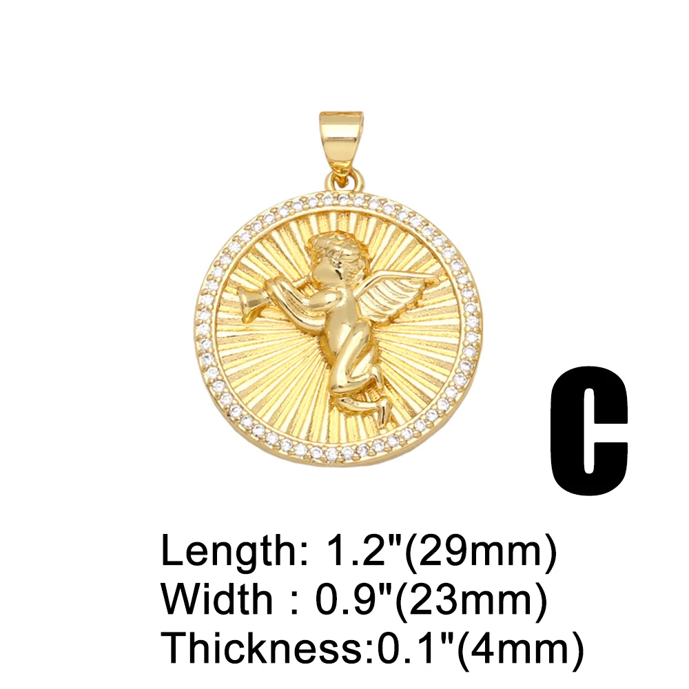 OCESRIO большая овальная Медь CZ Девы Марии кулон ожерелье для женщин мужчин