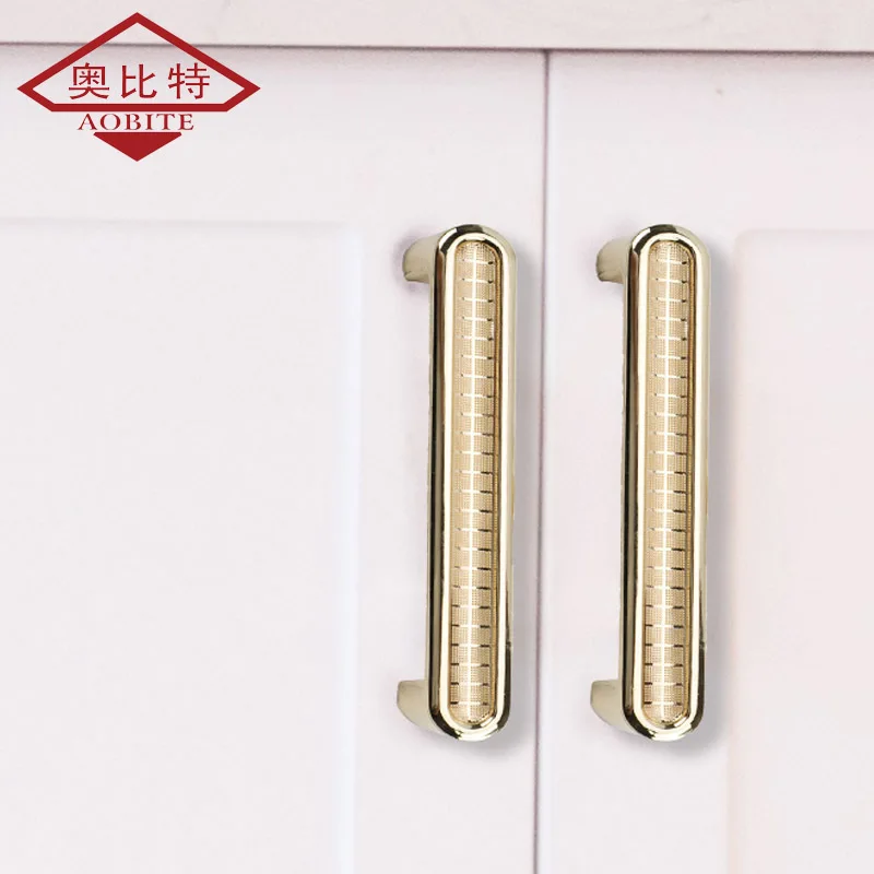 

AOBT European Black Grey Gold Cabinet Handles Zinc Alloy Kitchen Cupboard Pulls Drawer 128mm Knobs Wardrobe Furniture Hardware