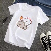 summer funny t shirt for men womenshort sleeve female print female thin tshirts outdoor casual cat couple white t shirt
