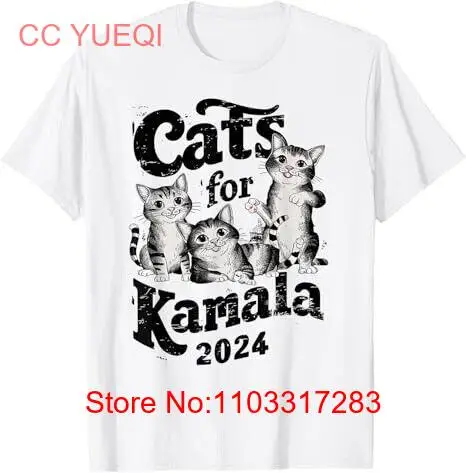 Футболка с котами для камалы 2024 Забавный президент Камала-Харрис