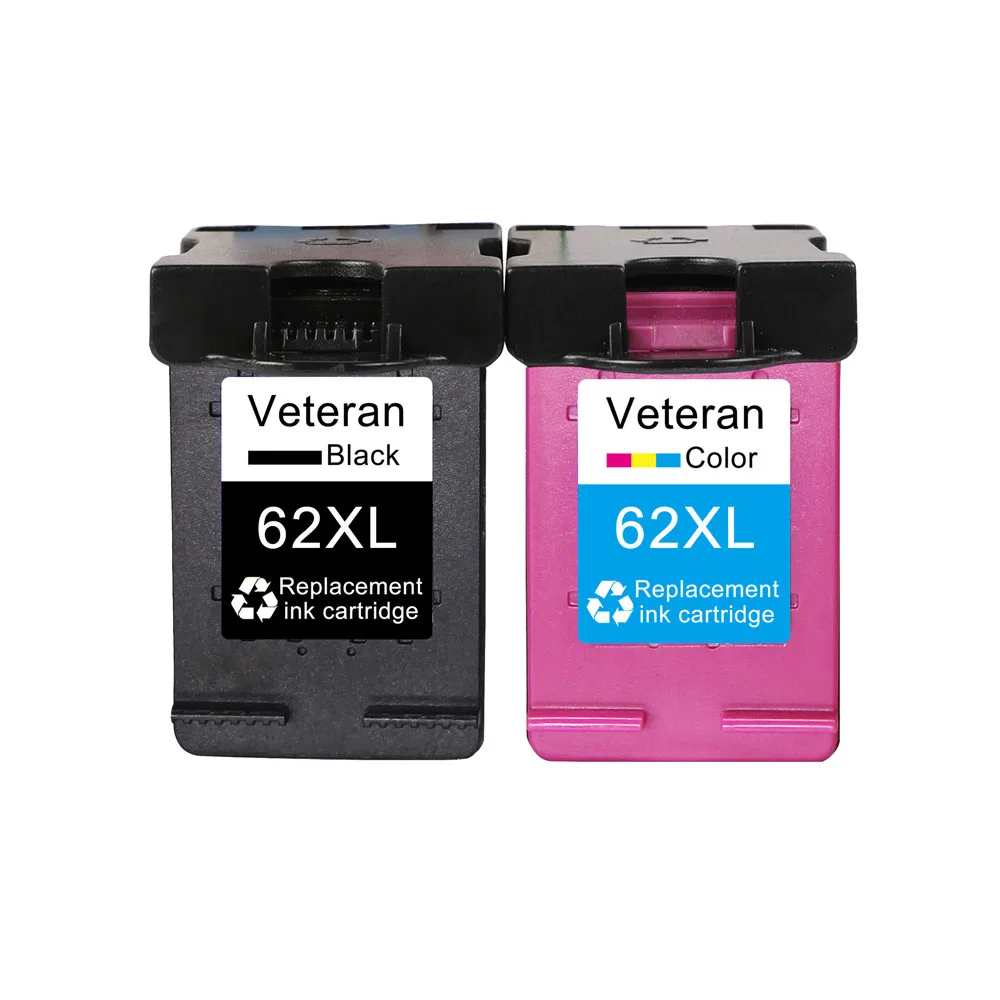 

62XL black Color Ink Cartridge Replacement for hp 62 XL hp62 Envy 5640 OfficeJet 200 5540 5740 5542 7640 printers Color