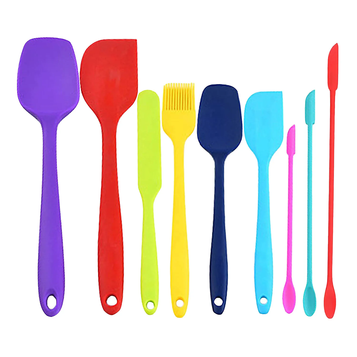 

9 PACK Silicone Spatula Set, Heat Resistant Rubber Spatula Kitchen Utensils for Baking, Cooking, Non Stick Dishwasher