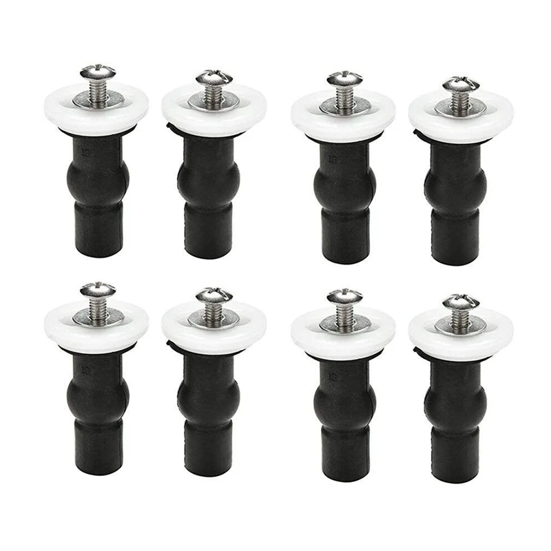 

Toilet Seat Top Fix Screws Fixings 4 Pairs Universal Expanding Rubber Screw Top Nuts Blind Hole Hinges Fittings 8Pcs-FS-PHFU