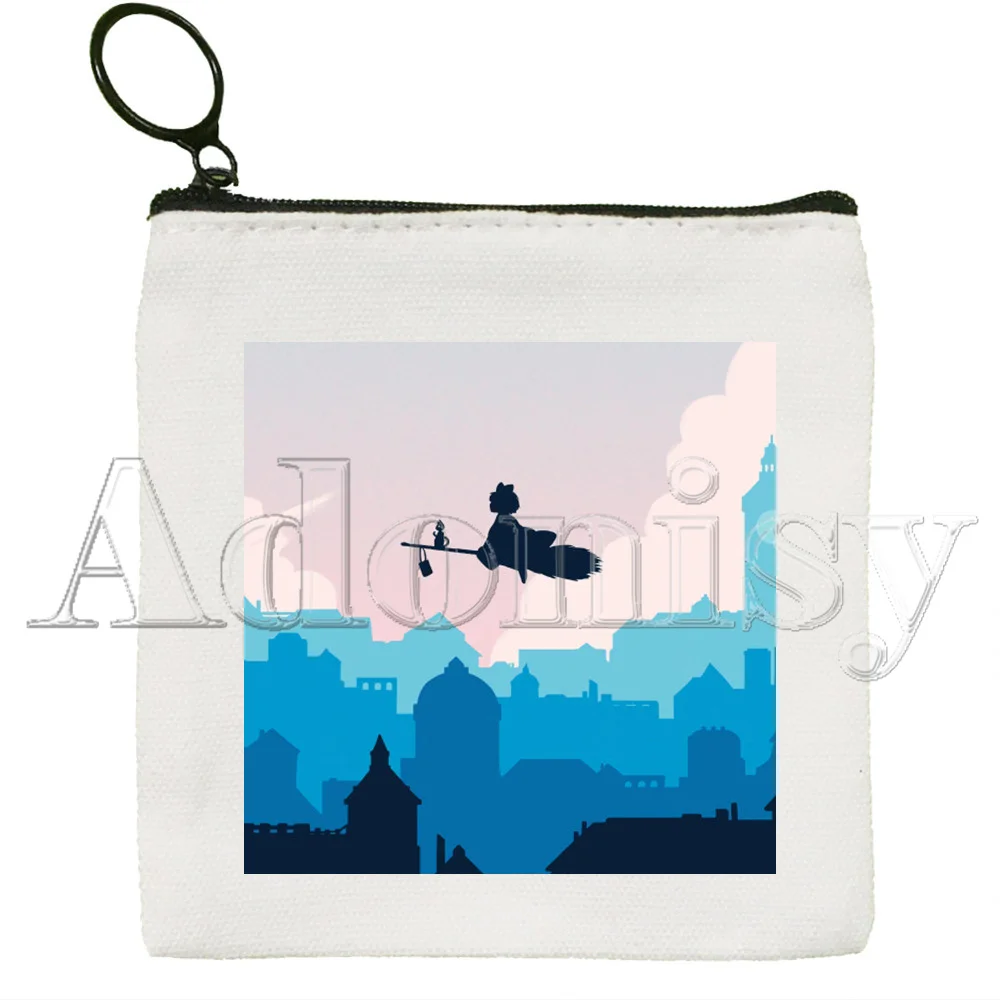 Kiki'S Kiki's Delivery Service Korean Cartoon Coin Purse Female Mini Canvas Art Cute Key Case Coin Purse Student Wallet