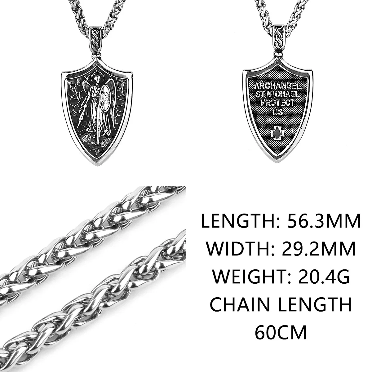 Модный амулет с ангелом арчанель Майкл кулон из нержавеющей стали крест крыло